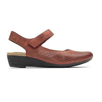 Judson Perforated Leather Wedge Sandal