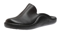 Monaco 202G Black Leather Slipper