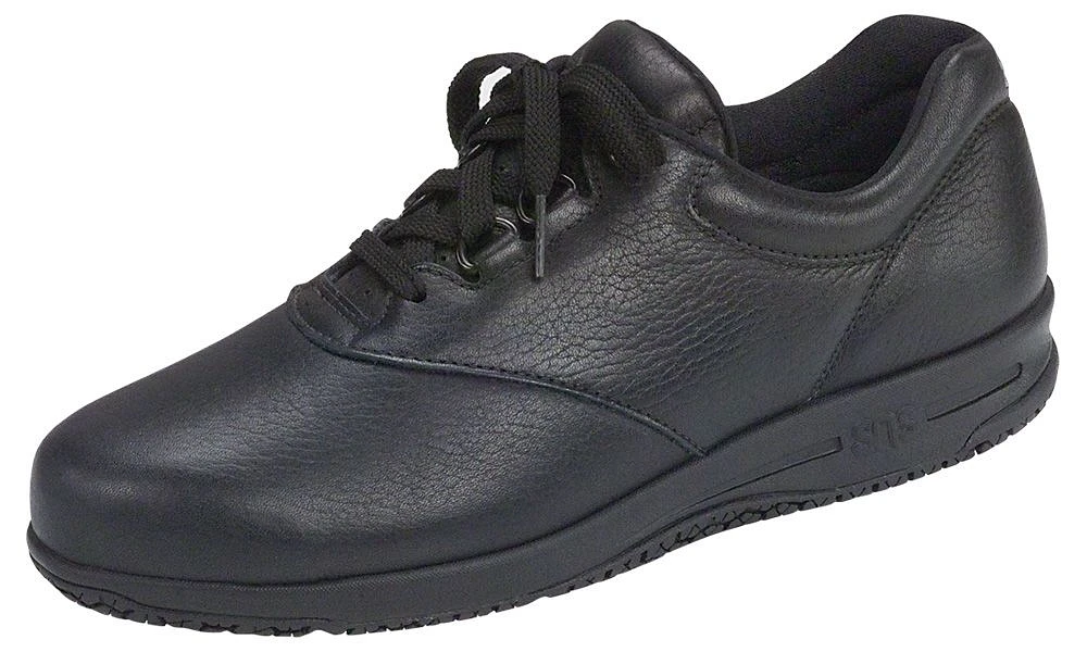 Liberty Black Leather Non Slip Lace-Up Shoe