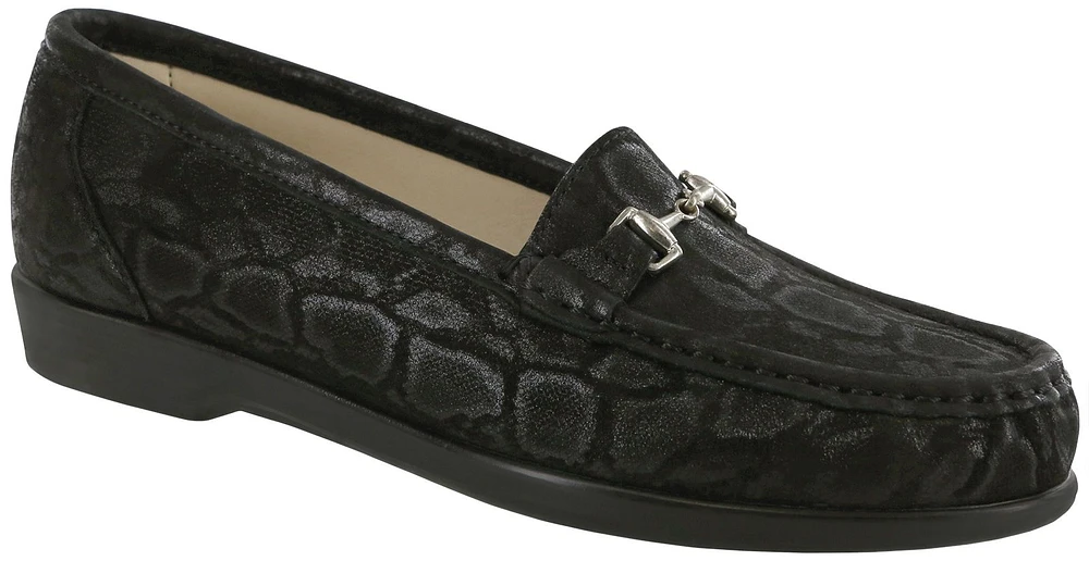 Metro Black Nero Snake Slip On Loafer