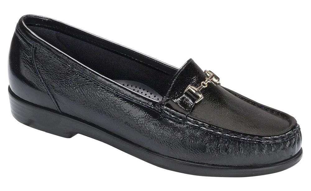 Metro Black Patent Slip On Loafer