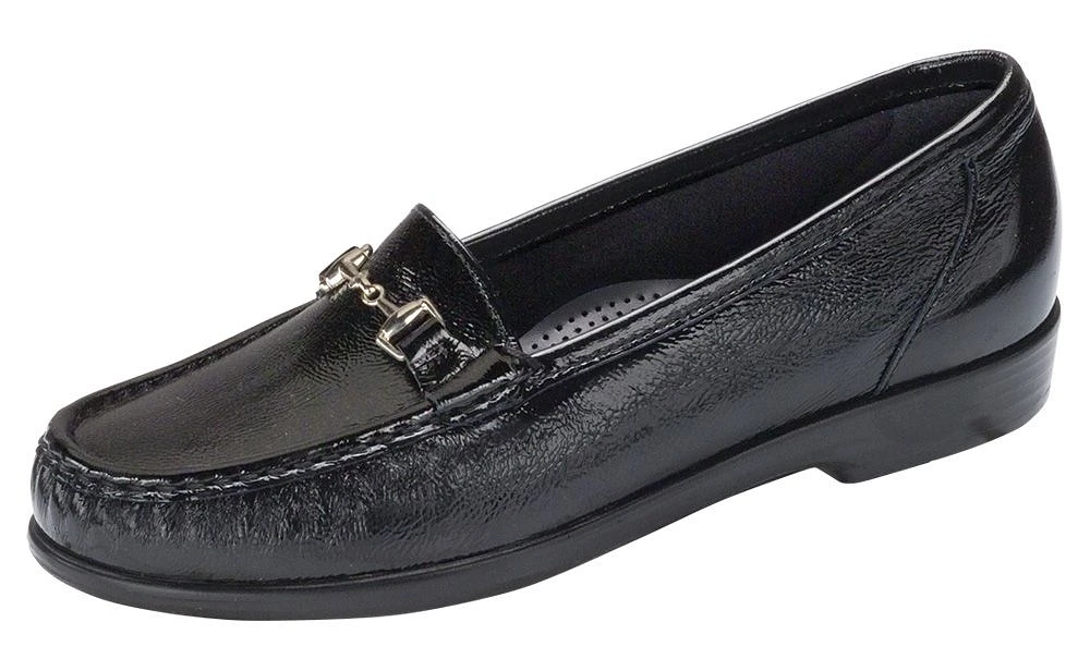 Metro Black Patent Slip On Loafer