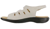 Mystic Web Linen Leather Slingback Sandal