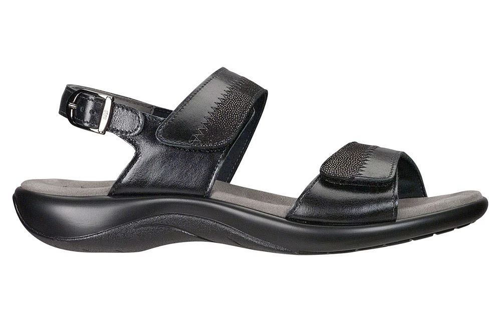 Nudu Black Midnight Heel Strap Sandal