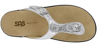 Sanibel Shiny Silver Thong Sandal