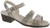 Savannah Multisnake Gold Leather Heel Strap Sandal