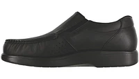 Side Gore Black Smooth Leather Slip-On Loafer