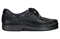 Take Time Black Leather Lace-Up Loafer