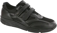 TMV Black Leather Mesh Walking Shoe