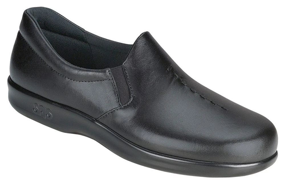 Viva Black Leather Slip-On Loafer