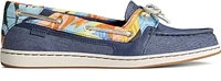 Starfish Coral Floral Navy Multicolour Boat Shoe