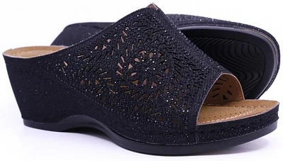 Wedge Glitter Black