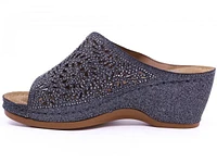 Wedge Glitter Pewter