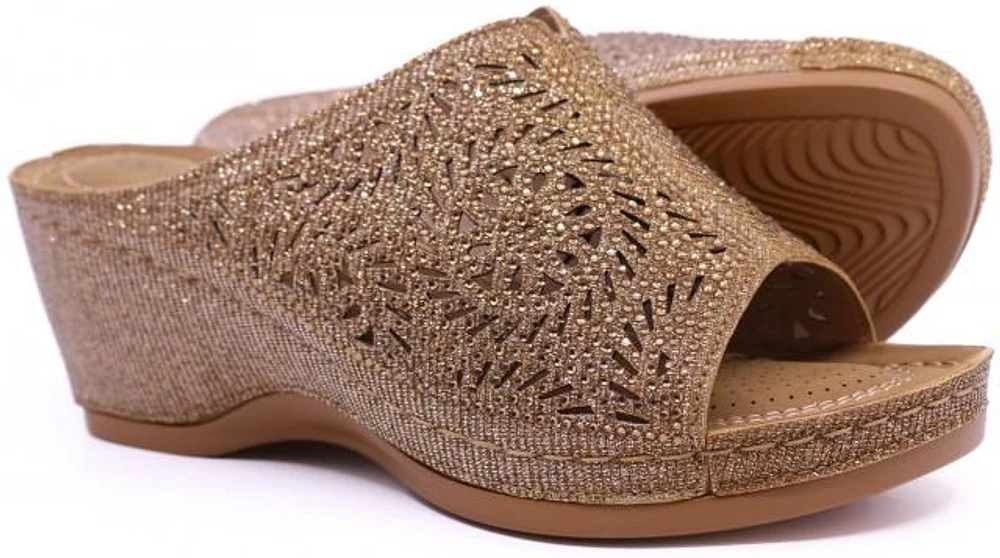 Wedge Glitter Bronze