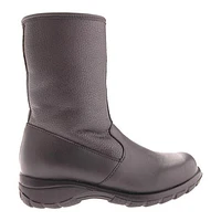 Shield Black Leather Mid-Calf Winter Boot