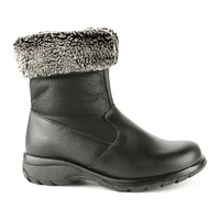 Shield Black Leather Mid-Calf Winter Boot