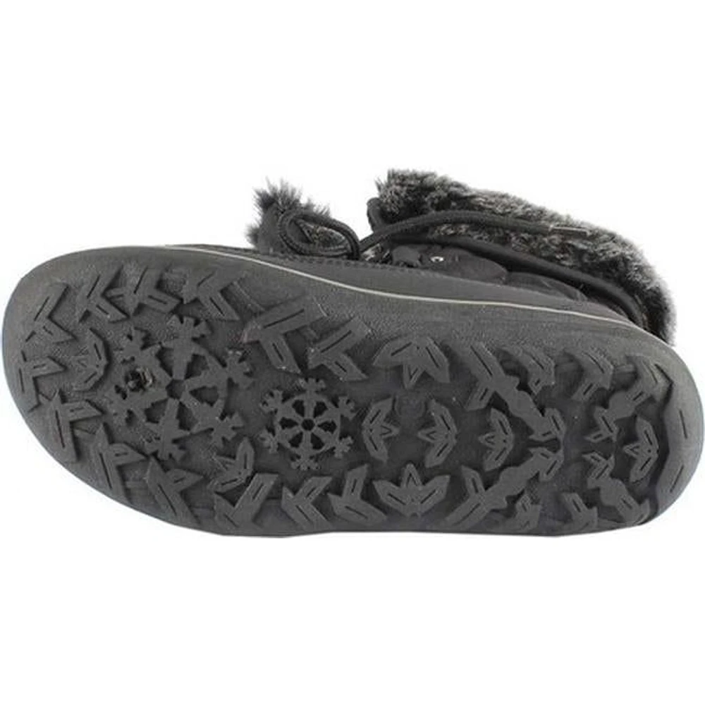 Snowflake Grey Lace-Up Winter Boot