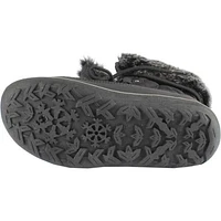 Snowflake Grey Lace-Up Winter Boot