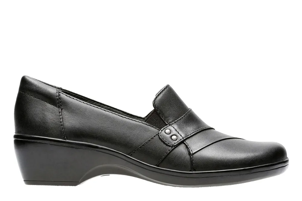 May Marigold Black Leather Slip-On Dress Loafer