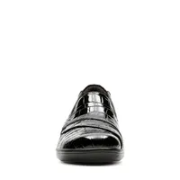May Marigold Black Croco Slip-On Loafer