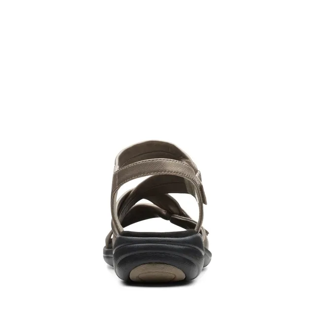 Saylie Moon Pewter by Clarks at Walking On A Cloud