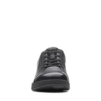 Un Adorn Lace Black Leather Sneaker