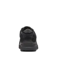 Un Adorn Lace Black Leather Sneaker