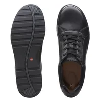 Un Adorn Lace Black Leather Sneaker