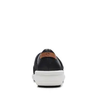 Un Rio Cross Black Leather Slip-On Sneaker