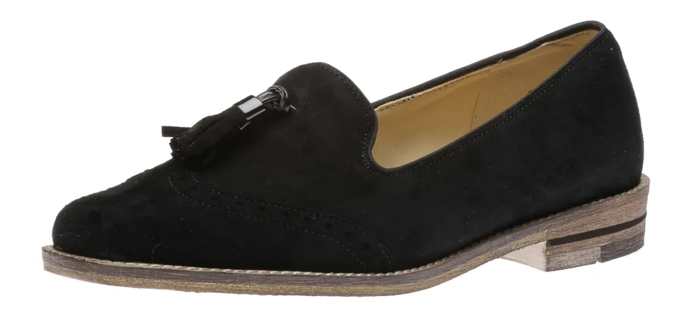 Kayla Black Tassel Loafer