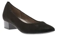 Miranda Black Suede Low Heel