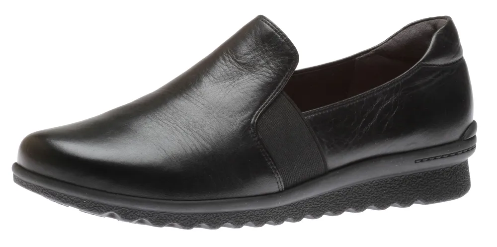 Josie Slipon Black Leather Flats