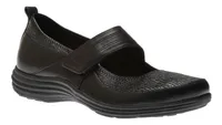 Quinn Black Leather Mary Jane Flat