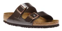 Arizona Amalfi Testa Di Moro Leather Slide Sandal