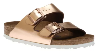 Arizona Soft Footbed Metallic Copper Slide Sandal