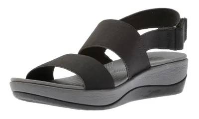 Arla Jacory Black Wedge Sandal