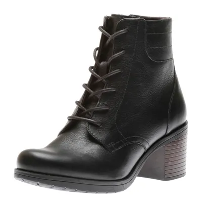 Hollis Jasmine Black Leather Lace-up Ankle Boot