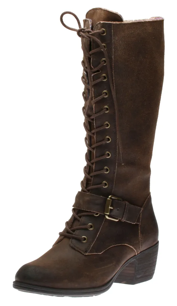 Anisa Brown Tall Lace-Up Boot