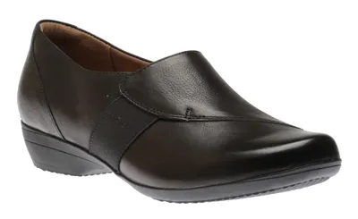 Fae Black Burnished Nubuck Leather Slip-On Shoe