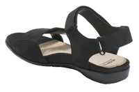 Amal Black Leather Adjustable Strappy Sandal