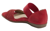 Alder Amora Bright Red Perforated Leather Sandal