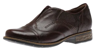 Avani Banyan Plum Leather Slip-On Oxford Shoe