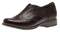 Avani Banyan Plum Leather Slip-On Oxford Shoe