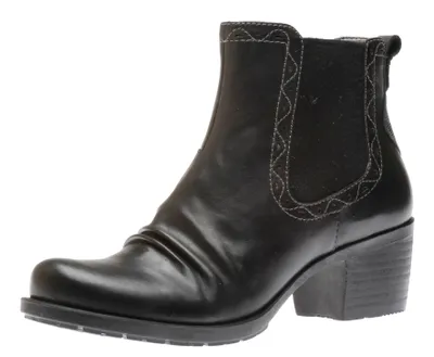 Aspect Black Leather Chelsea Heel Boot