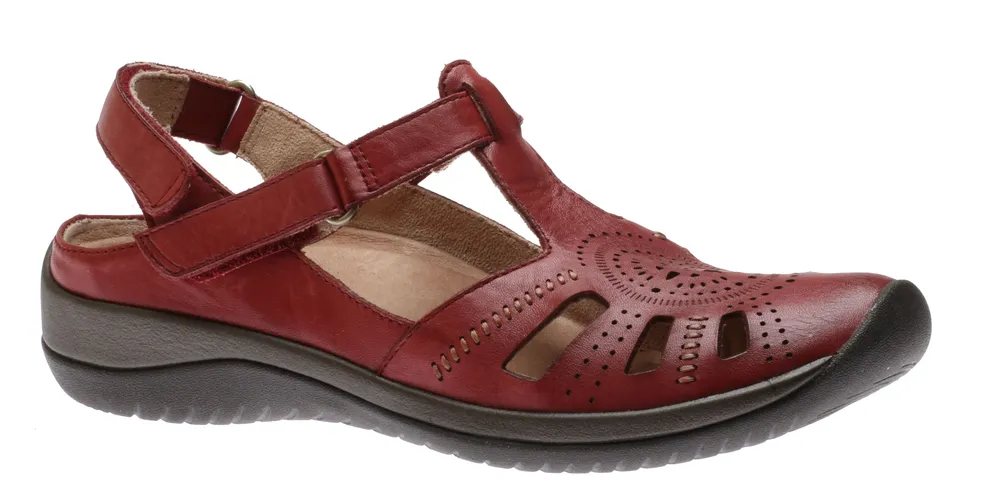 Kara Curie Bordeaux Leather Cutout Sandal