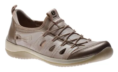 Kara Goodall Khaki Leather Slip-On Walking Shoe