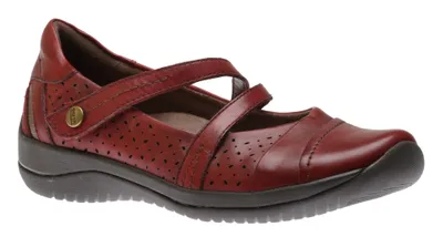 Kara Galilei Bordeaux Perforated Leather Mary Jane Shoe