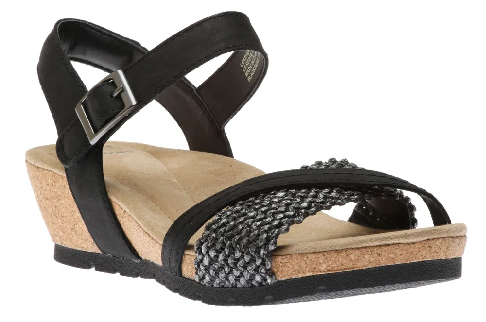 Kendra Kennedy Black Wedge Sandal