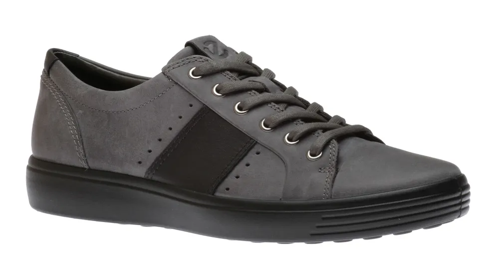 Men's Soft 7 Grey Black Lace-Up Sneaker