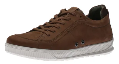 Byway Cocoa Brown Leather Lace-Up Sneaker
